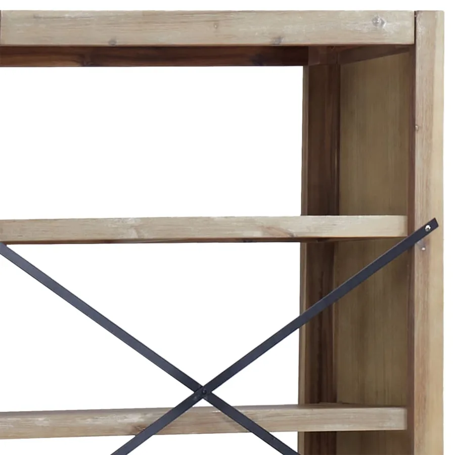 Bibliothèque 4 niveaux 80x30x110 cm Bois solide d'acacia - 6