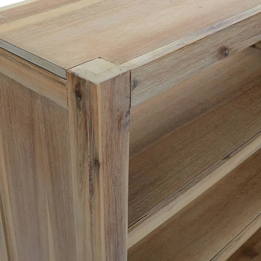 Bibliothèque 4 niveaux 80x30x110 cm Bois solide d'acacia - 7