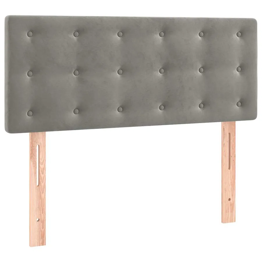 Tête de lit Gris clair 100x5x78/88 cm Velours - 2