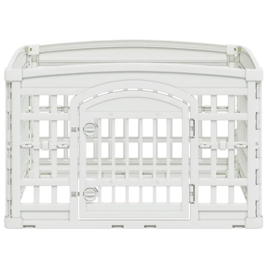 Parc pour chien à 4 panneaux 88 x 88 x 56 cm Plastique Blanc - 5