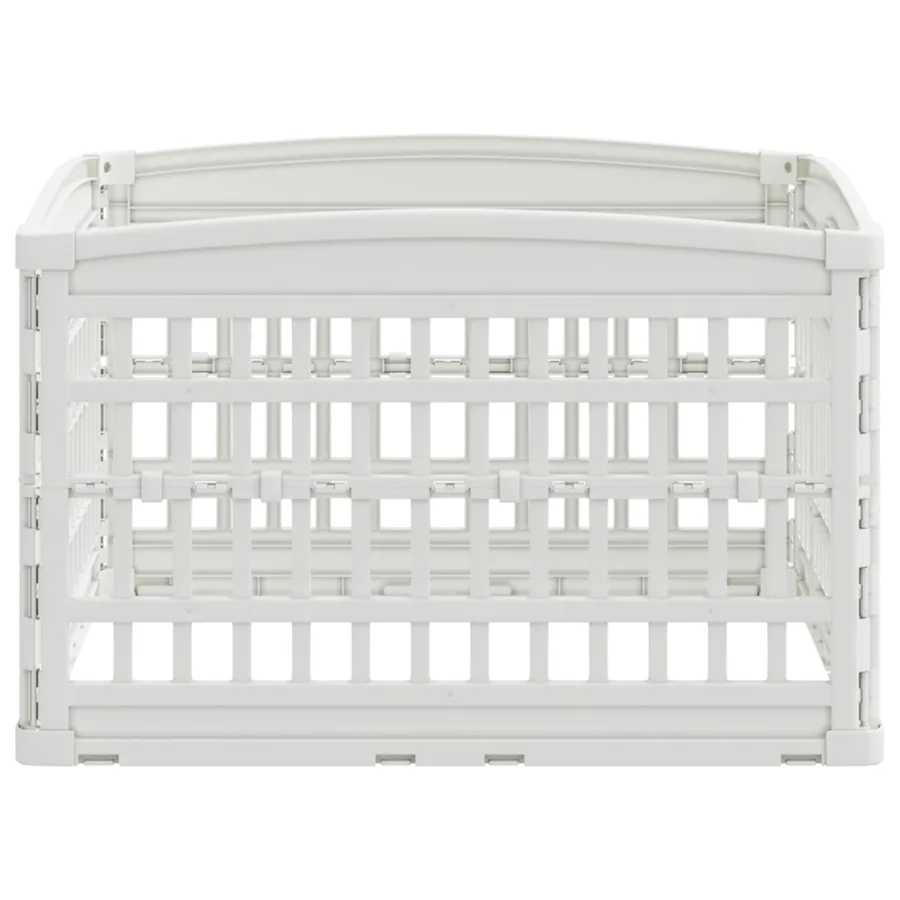 Parc pour chien à 4 panneaux 88 x 88 x 56 cm Plastique Blanc - 6