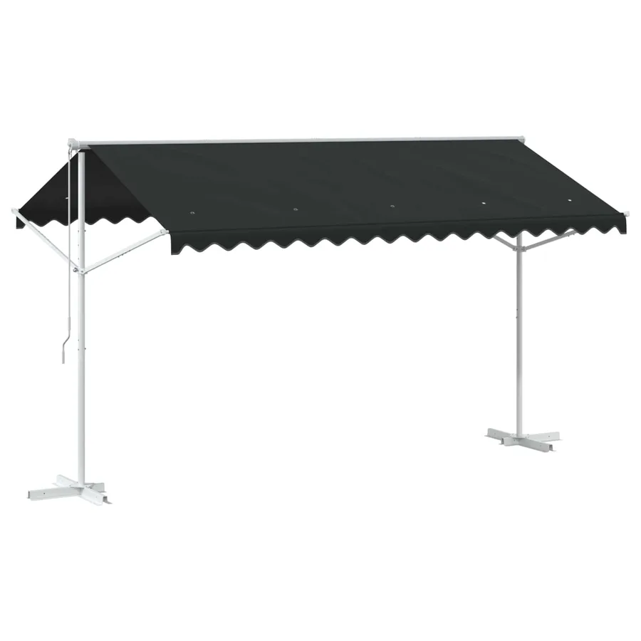 Auvent autoportant 4 × 3 m Polyester Anthracite - 2