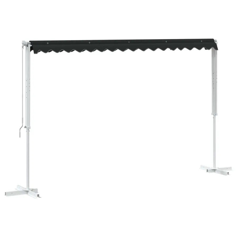 Auvent autoportant 4 × 3 m Polyester Anthracite - 3