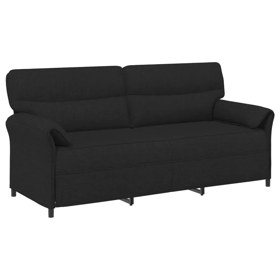 Sofa 3 places Noir 198 x 83 x 95 cm Tissu - 2