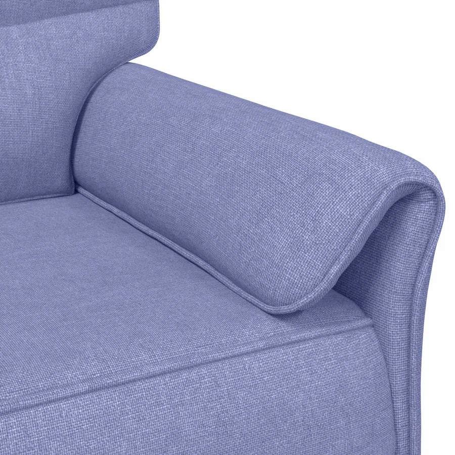 Canapé 100% polyester, cadre en métal, MDF, Contreplaqué - 6
