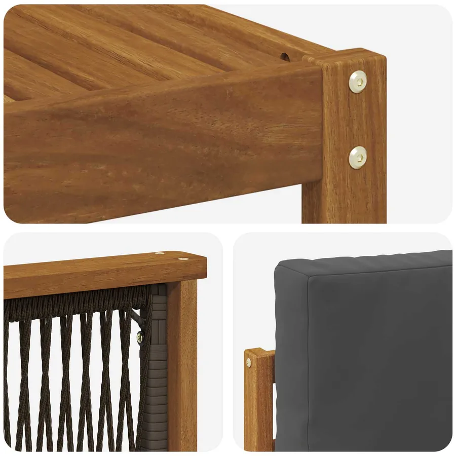 Ensemble de canapé d'angle 6 pcs Naturel et Anthracite - 6