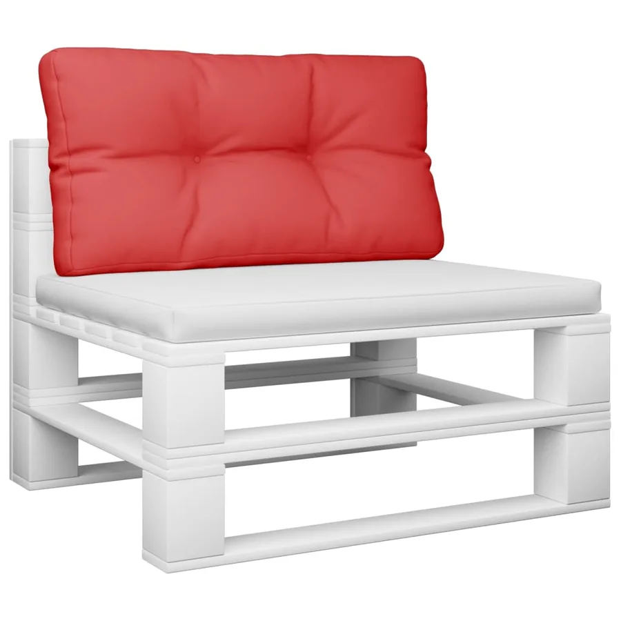 Coussin de palette rouge 80x40x12 cm tissu - 3