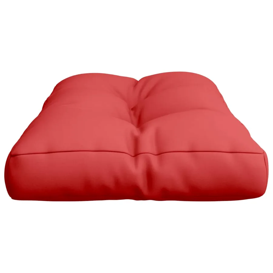 Coussin de palette rouge 80x40x12 cm tissu - 6