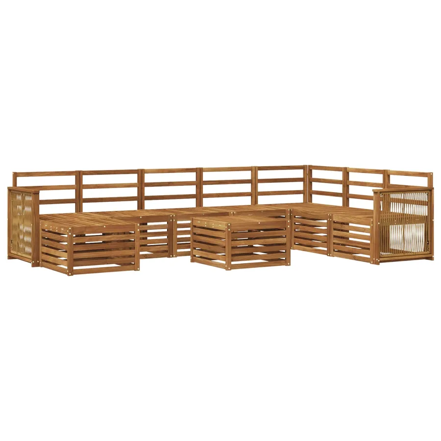 Ensemble de canapés d'extérieur 7 pcs Naturel - 2