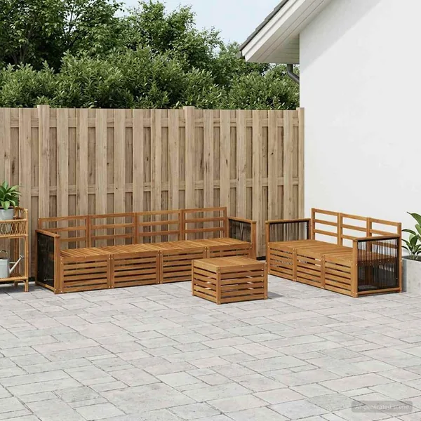 Ensembles de canapés 8 pcs Bois d'Acacia Massif