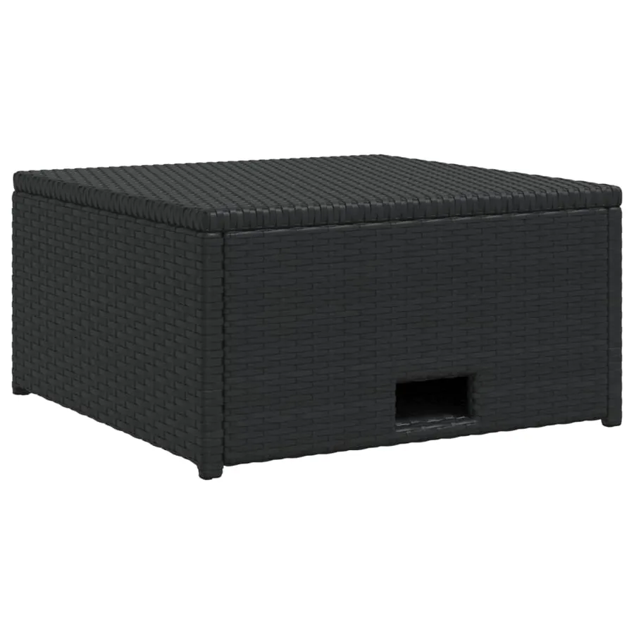 Salon de jardin 4 pcs avec coussins Résine tressée Noir - 10