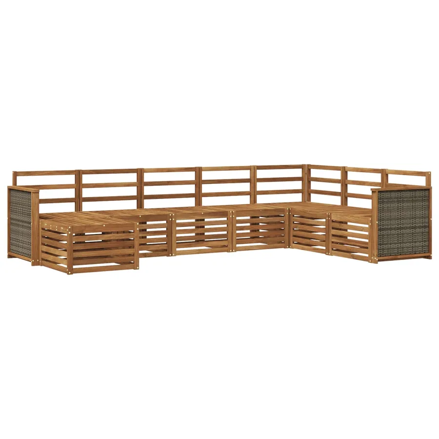 Ensemble de canapés d'extérieur 6 pcs Naturel - 3