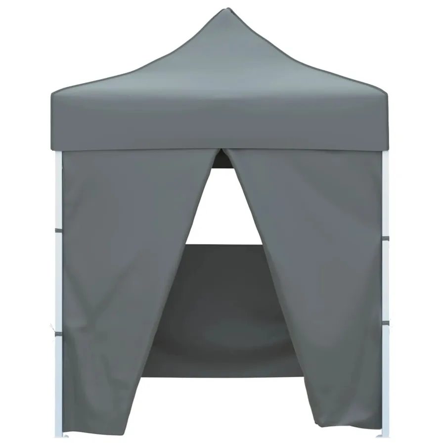 Tente de réception pliable avec 4 parois 2x2 m Acier Anthracite - 2