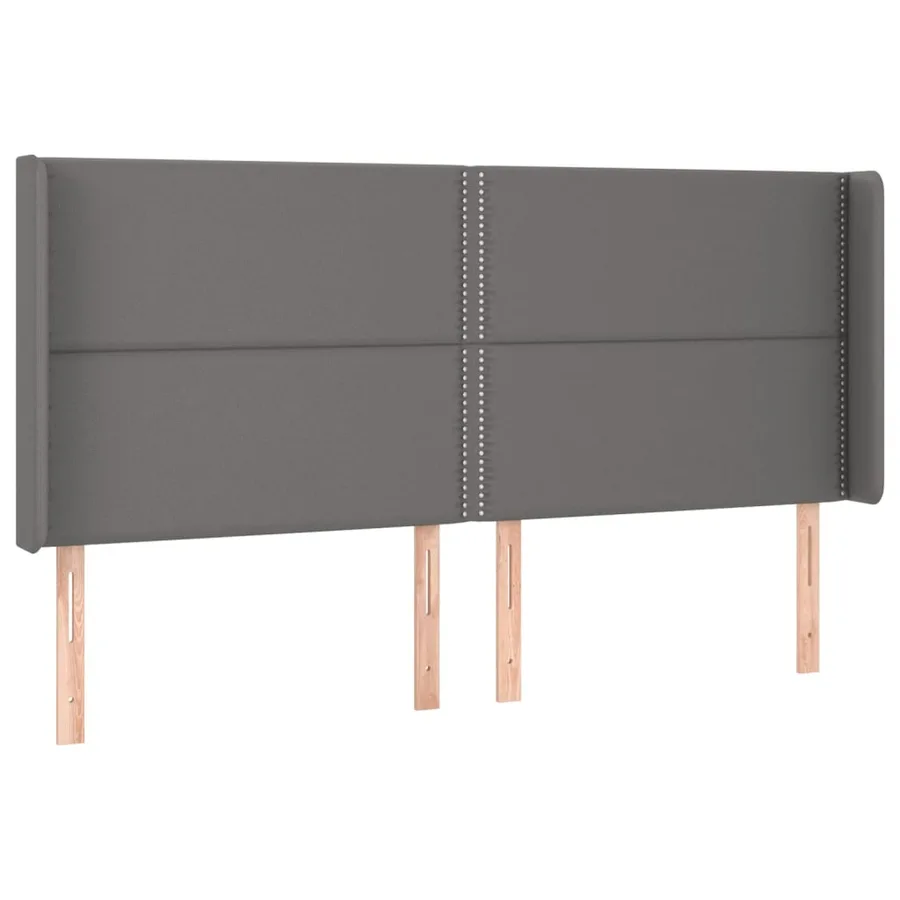 Sommier à lattes de lit matelas LED Gris 200x200 cm Similicuir - 7
