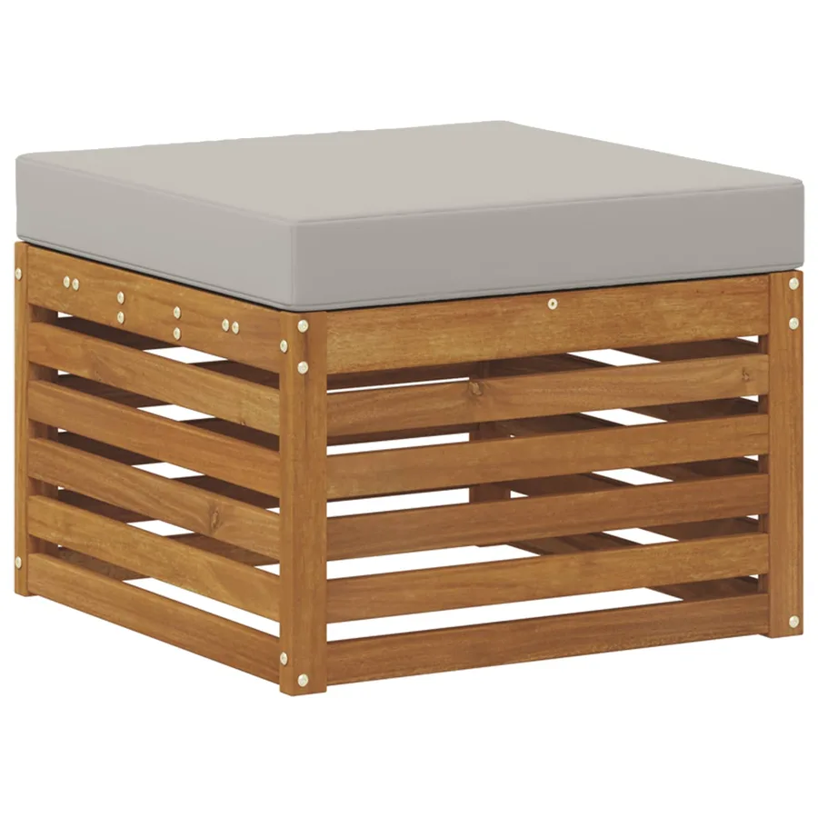 Ensemble de canapés d'extérieur 4 pcs Naturel et gris clair - 4