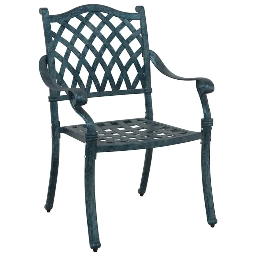 Ensemble de salle à manger pour jardin 7 pcs Vert Aluminium - 6