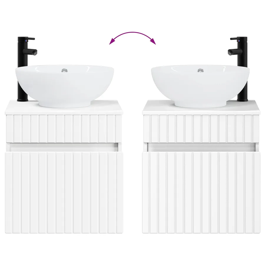 Ensemble d'armoire de salle de bain 4 pcs Blanc - 13