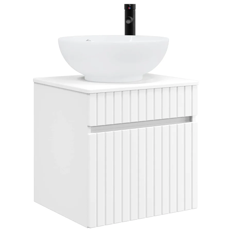 Ensemble d'armoire de salle de bain 4 pcs Blanc - 5