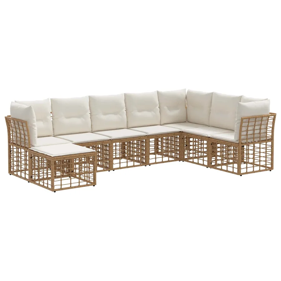 Ensemble de canapés d'extérieur Naturel Polyester - 2