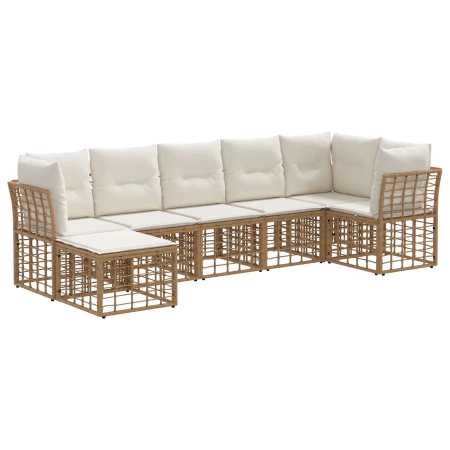 Ensemble de canapés d'extérieur Naturel Polyester - 2