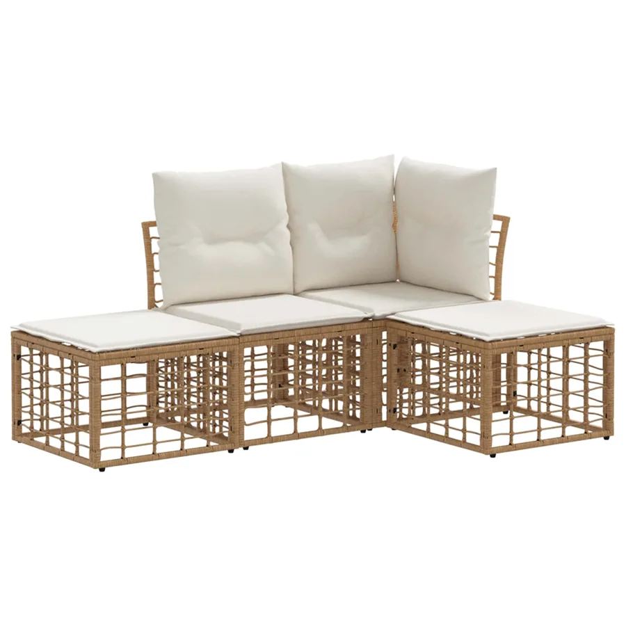 Ensemble de canapés d'extérieur Naturel Polyester - 2