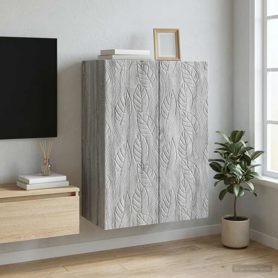 Armoire Murale Sonoma gris 66 x 34,5 x 90 cm Bois d'ingénierie