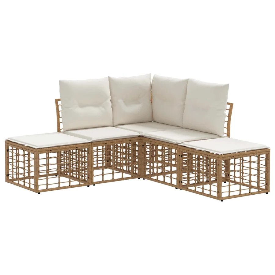 Ensemble de canapés d'extérieur Naturel Polyester - 2