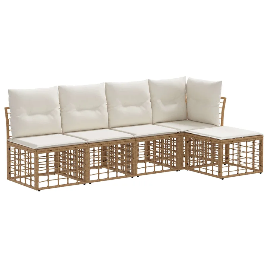 Ensemble de canapés d'extérieur Naturel Polyester - 2