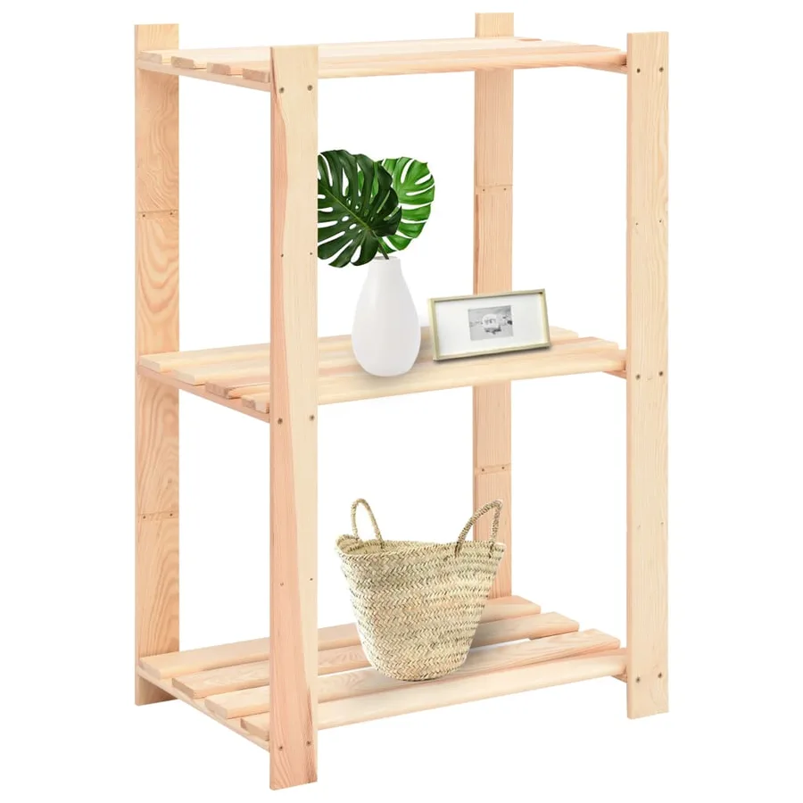 Étagères de rangement à 3 niveaux 10 pcs 60x38x90 cm Pin 150 kg - 2