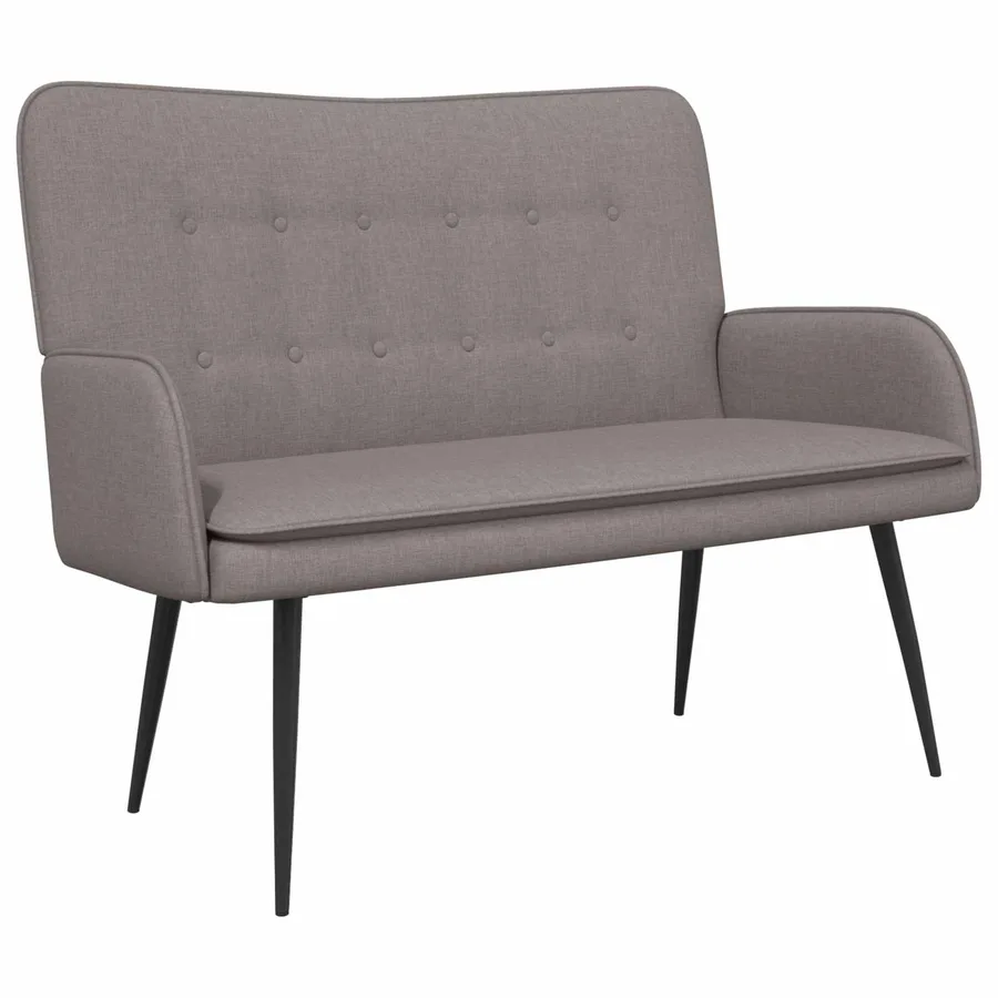 Sofa 2 places Taupe 115 x 61 x 87 cm Tissu - 2
