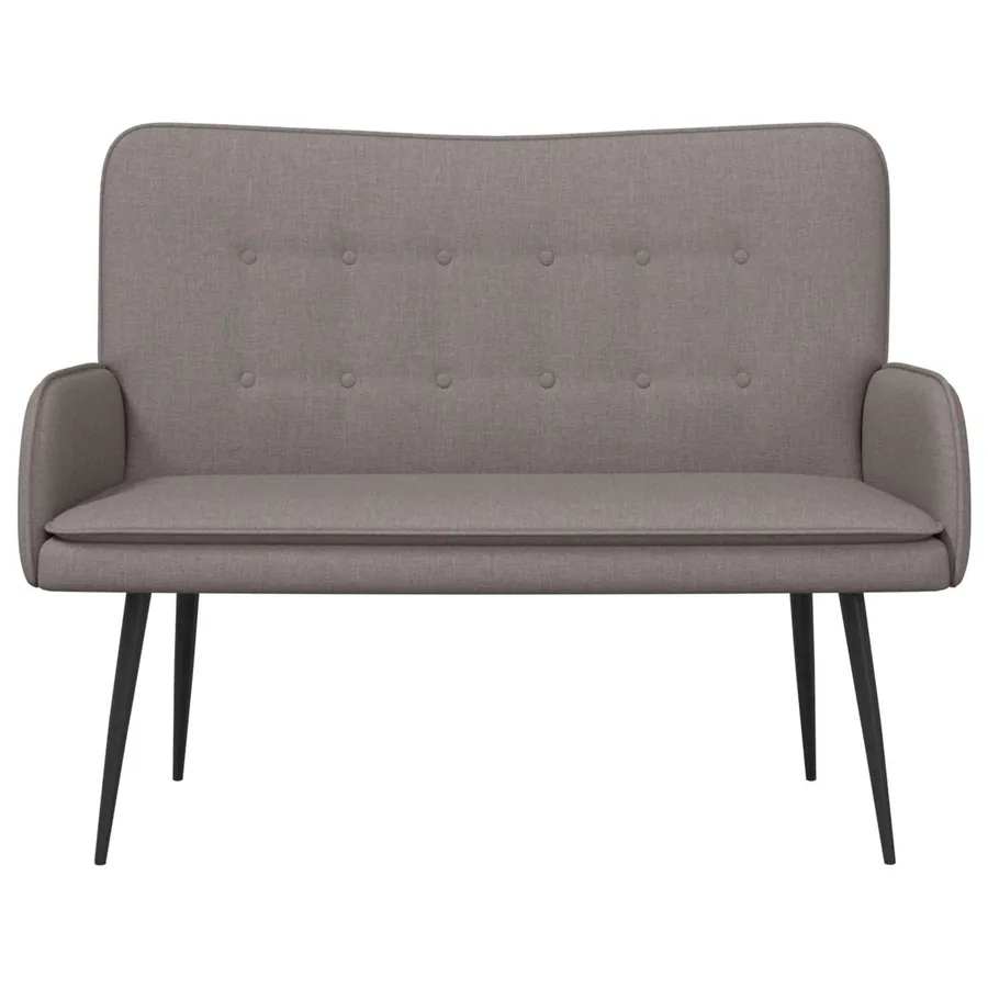 Sofa 2 places Taupe 115 x 61 x 87 cm Tissu - 4