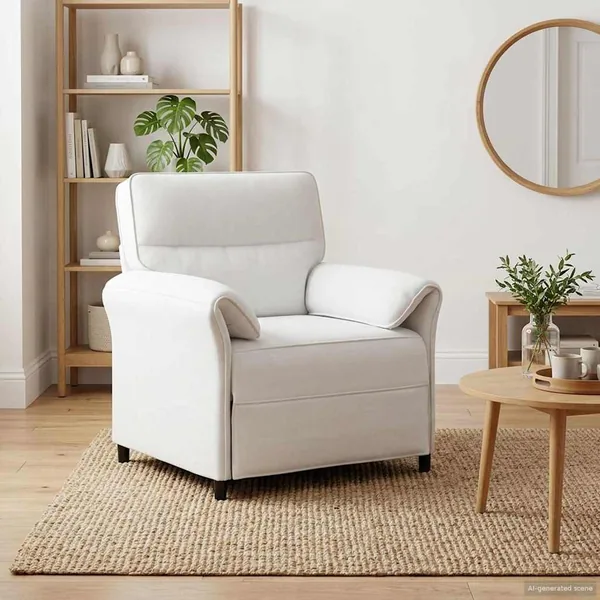 Canapé 100% polyester, cadre en métal, MDF, Contreplaqué