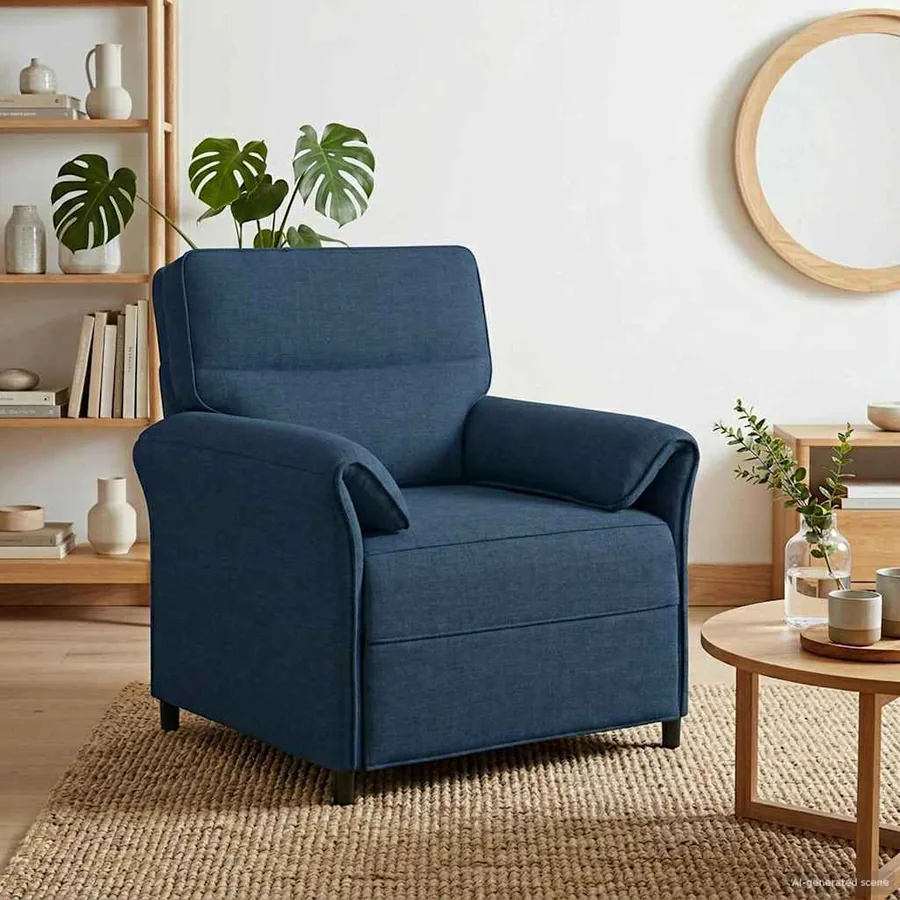 Canapé 100% polyester, cadre en métal, MDF, Contreplaqué