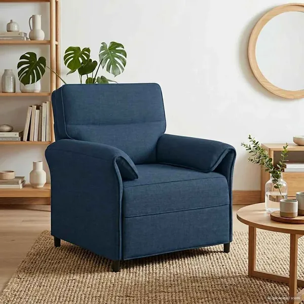 Canapé 100% polyester, cadre en métal, MDF, Contreplaqué