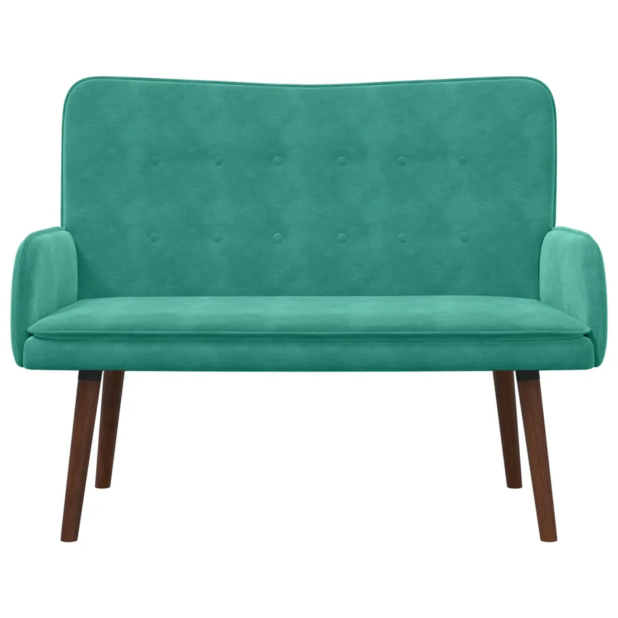 Sofa 2 places Turquoise 115 x 61 x 87 cm Velours - 4
