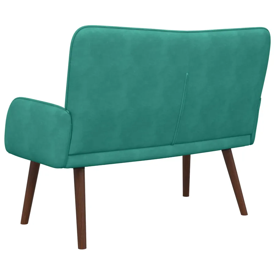 Sofa 2 places Turquoise 115 x 61 x 87 cm Velours - 6