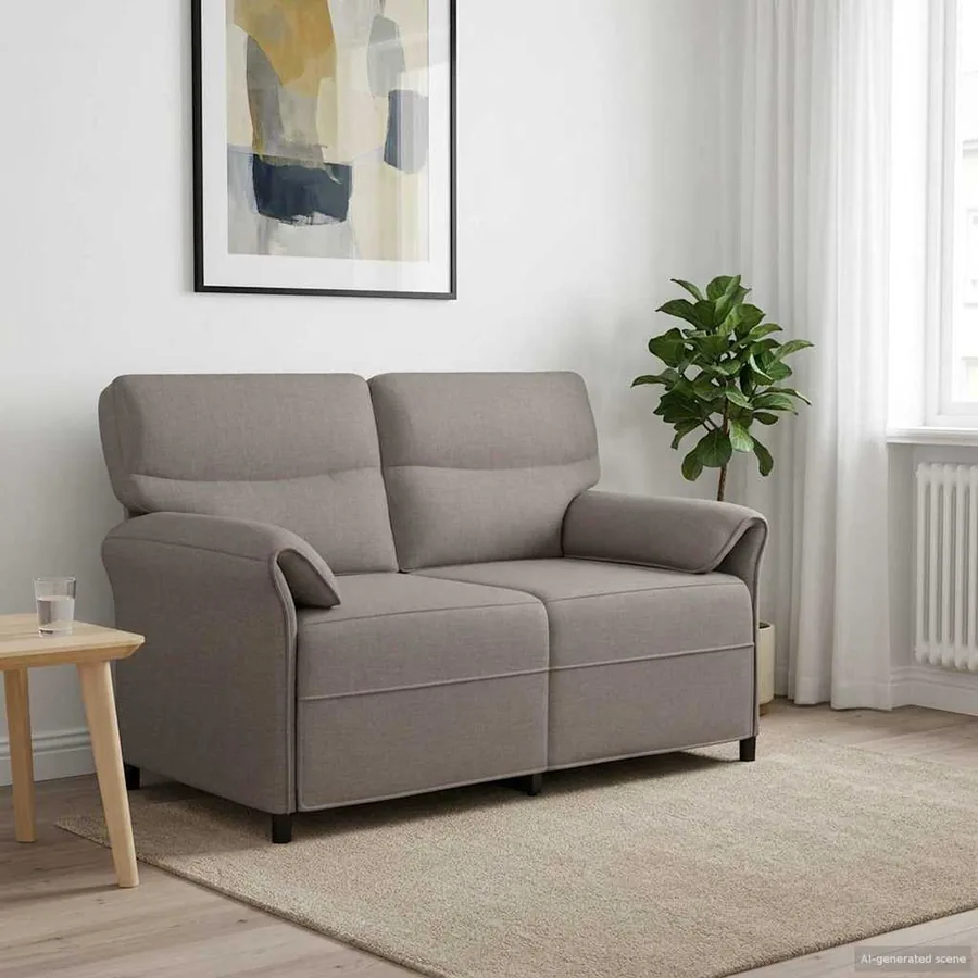 Canapé 100% polyester, cadre en métal, MDF, Contreplaqué