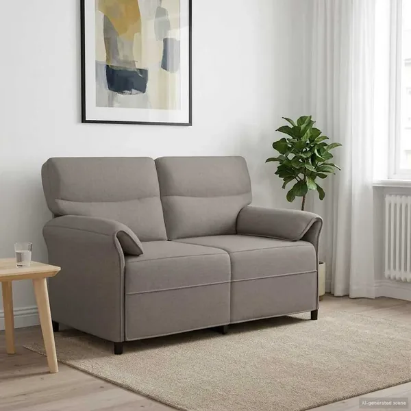 Canapé 100% polyester, cadre en métal, MDF, Contreplaqué