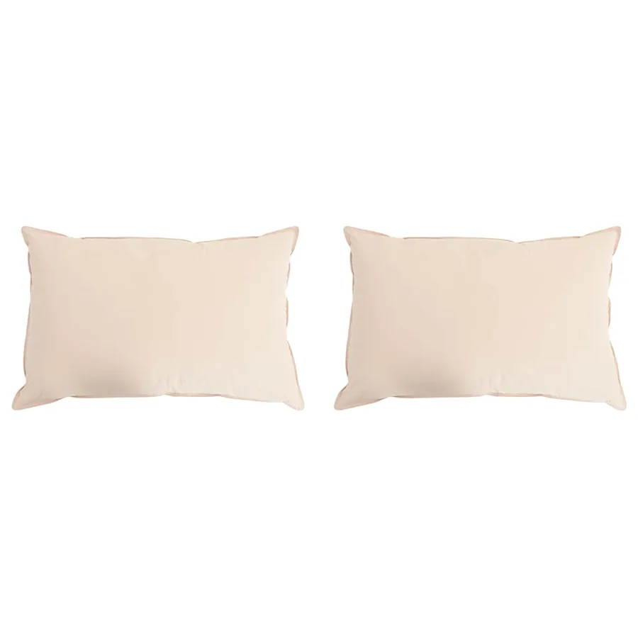 Oreiller 2 pcs Beige 40 x 80 cm Fibre de Kapok