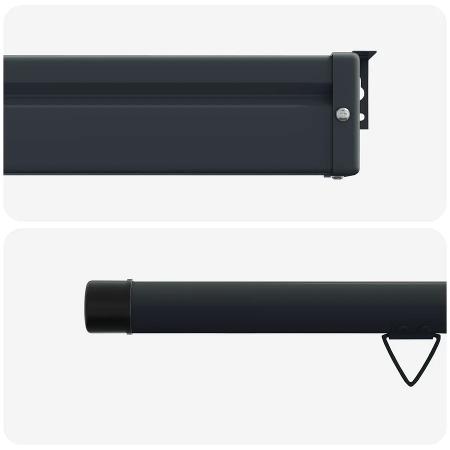 Store latéral de balcon 80 x 250 cm 100% polyester fer acier - 4