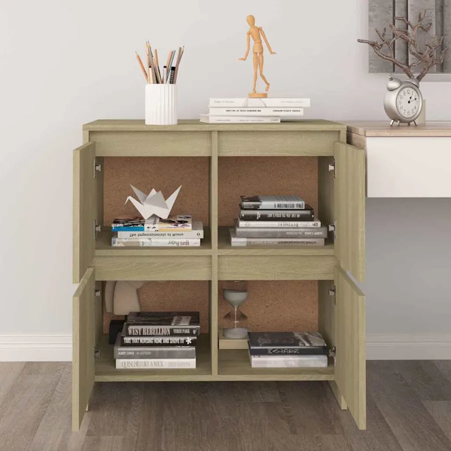 Buffets 2 pcs Chêne Sonoma 70x41x75 cm Bois d'ingénierie - 11