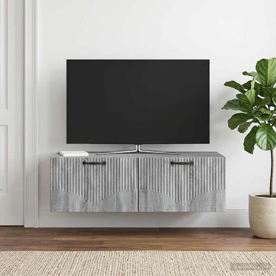 Meuble TV mural Sonoma gris 98 x 41 x 30 cm Bois d'ingénierie