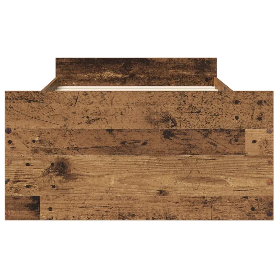 Cadre de lit avec rangement avec tiroir Bois ancien 80 x 200 cm - 3