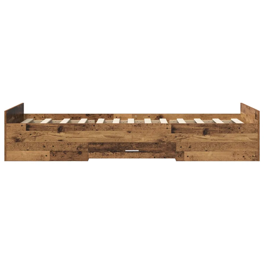 Cadre de lit avec rangement avec tiroir Bois ancien 80 x 200 cm - 4