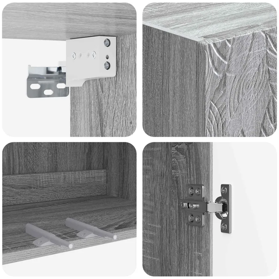 Ensemble de Meubles 2 pcs Sonoma gris Bois d'ingénierie - 8