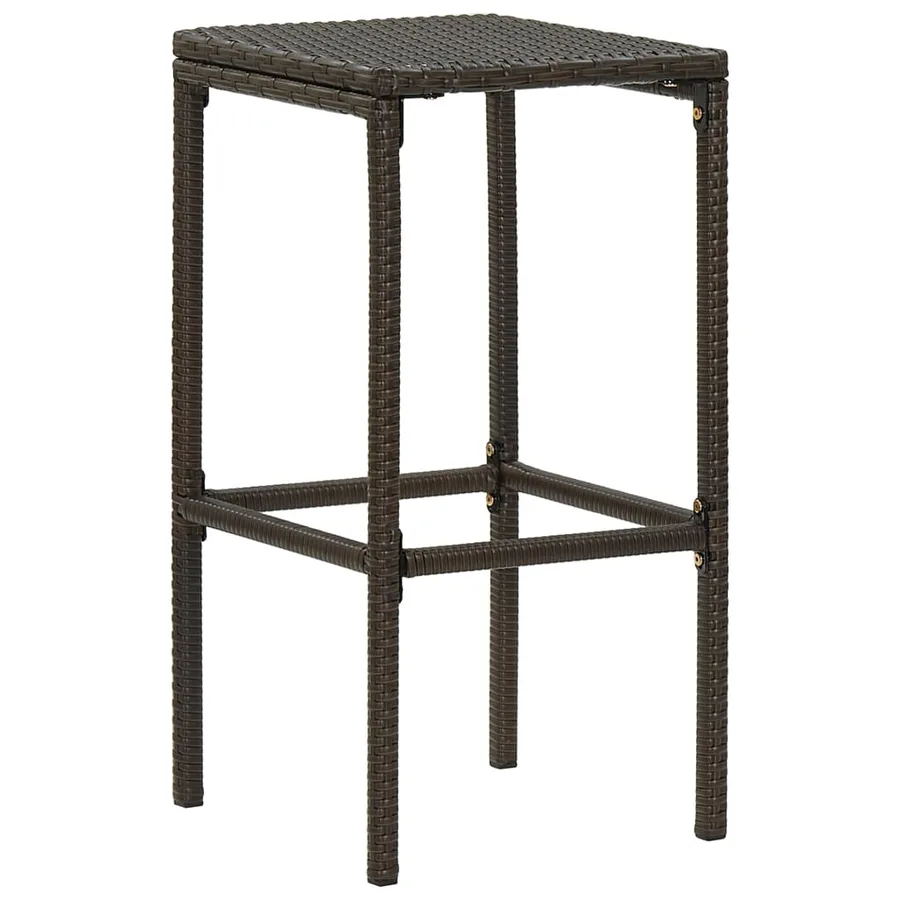 Ensemble de bar de jardin 8 pcs coussins Résine tressée Marron - 10