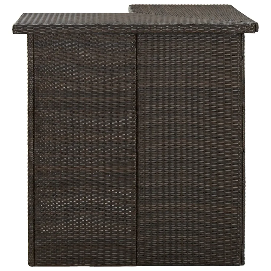 Ensemble de bar de jardin 8 pcs coussins Résine tressée Marron - 3