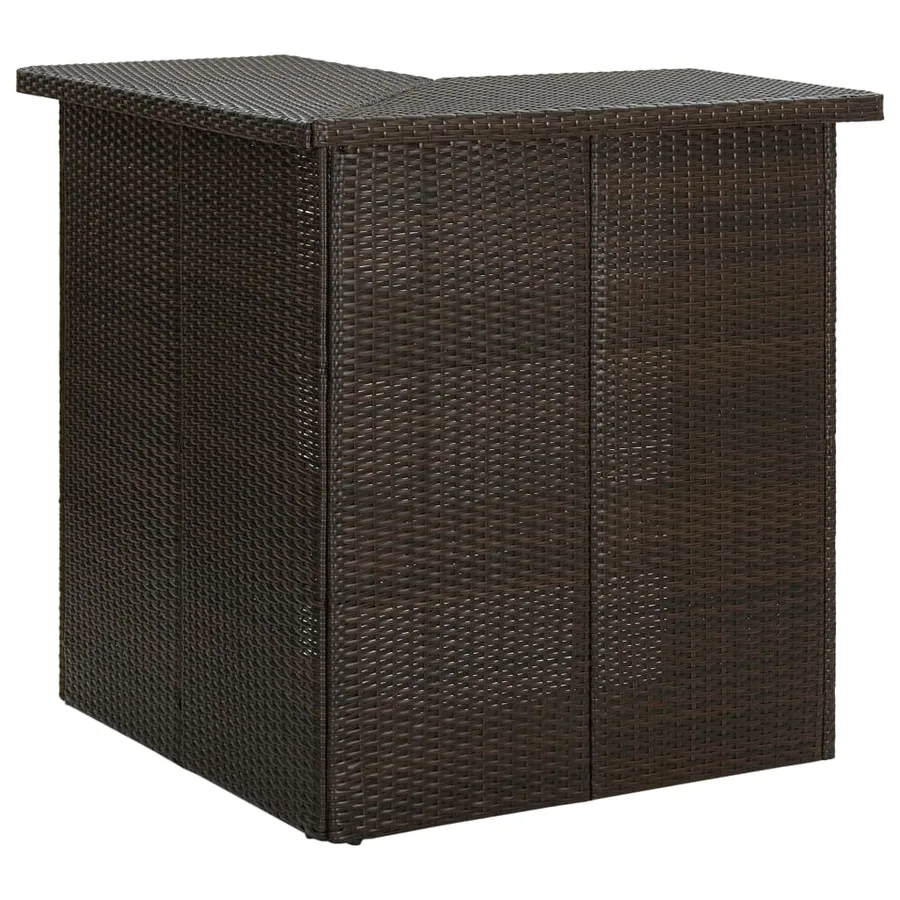 Ensemble de bar de jardin 8 pcs coussins Résine tressée Marron - 4