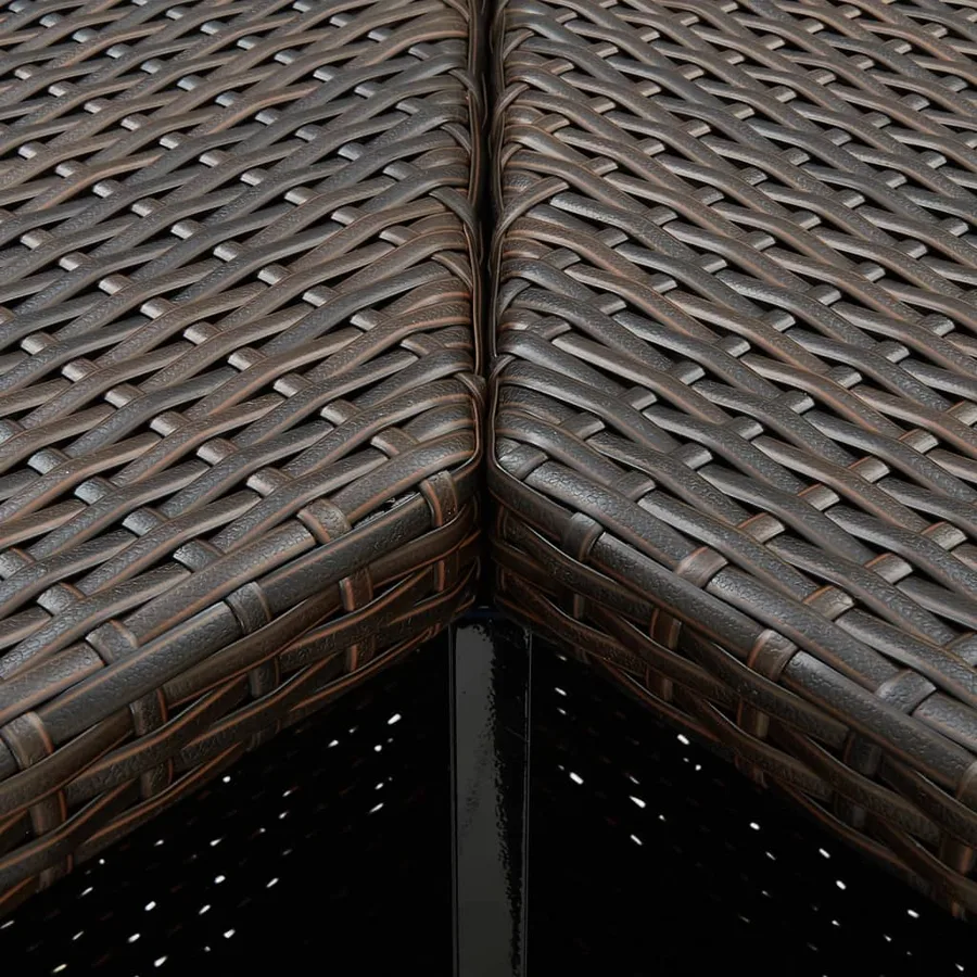 Ensemble de bar de jardin 8 pcs coussins Résine tressée Marron - 6