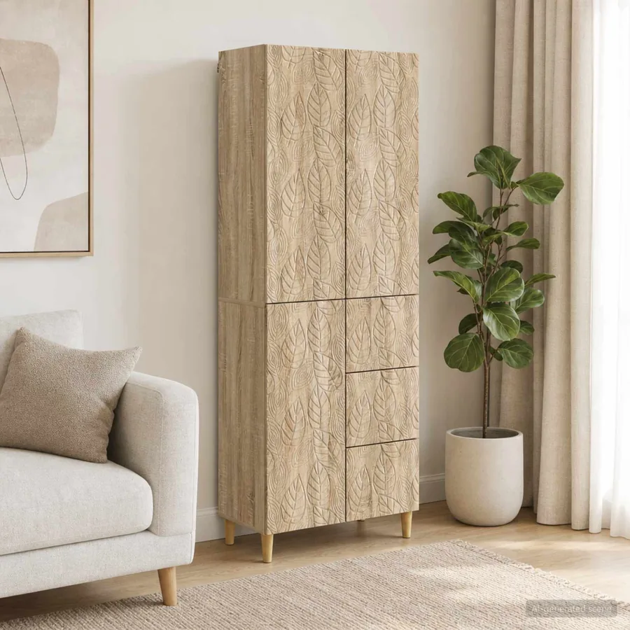 2 pcs Chêne Sonoma